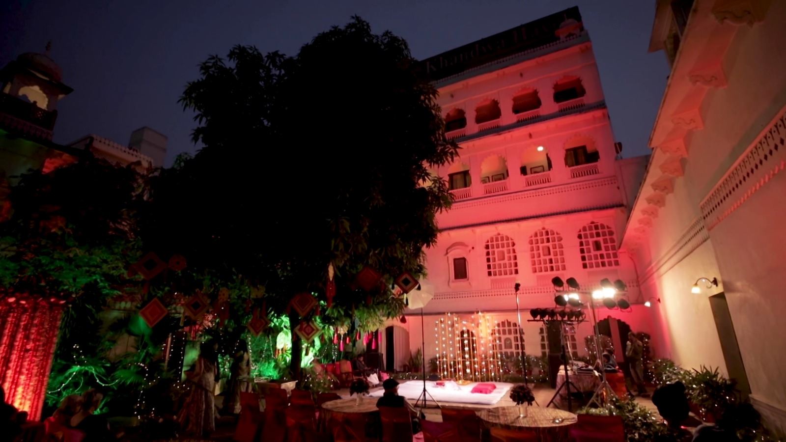 Wedding celebration and event decor at Khandwa Haveli, Jaipur